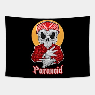 Skull Gangsta Paranoid Tapestry