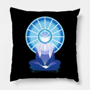 Aura Blue Meditation 05 Pillow