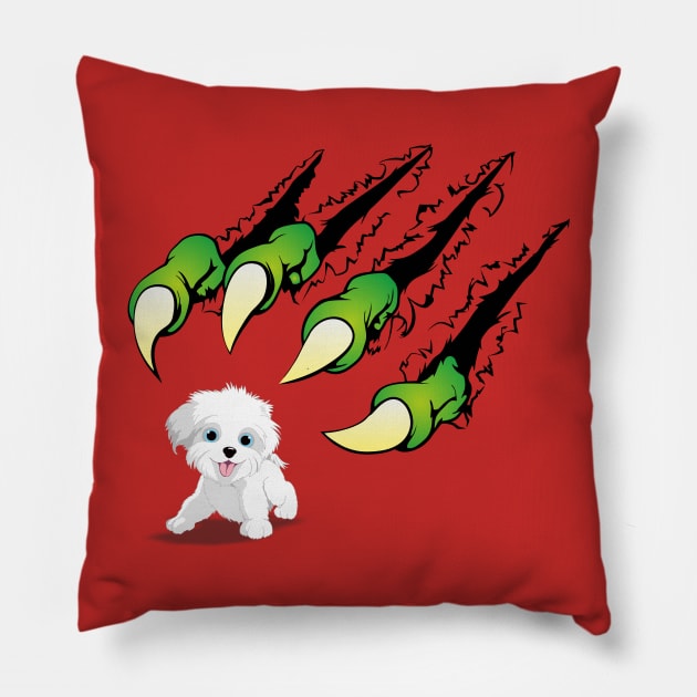 claws puppy Pillow by 100lich