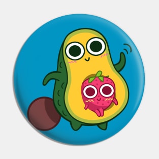 Avocado and Strawberry Pin