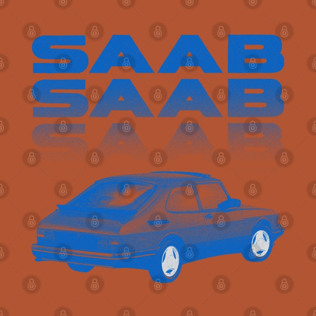 Saab 900 Turbo / Retro Style Fan Art Design by CultOfRomance