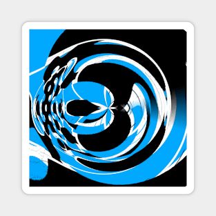 Blue & Black Contemporary Design Magnet