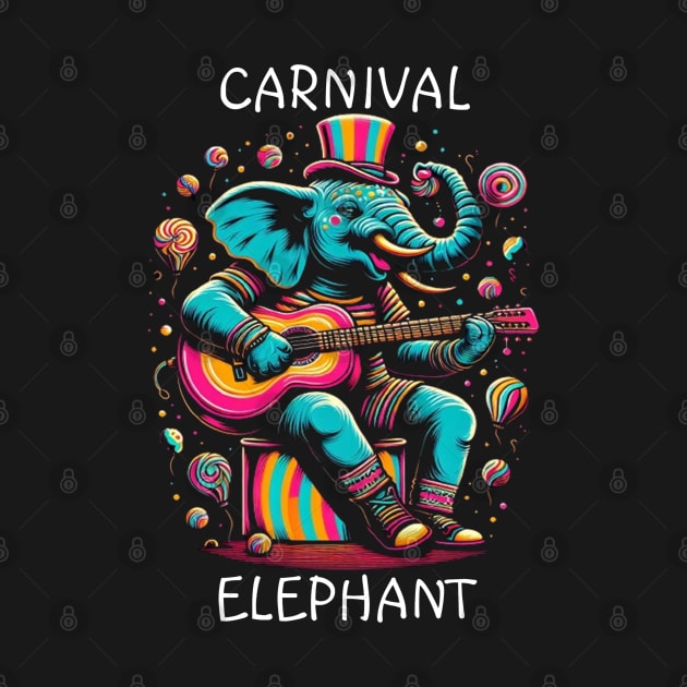 Musical elephant plays guitar by coollooks