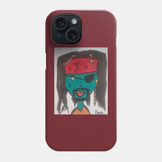 Blue Face Pirate Phone Case by Blue Closet