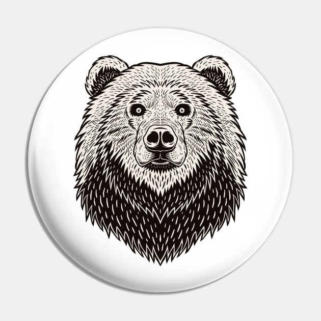 BEAR HEAD Pin by ejajanuar