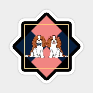 Lattice Cavalier King Charles Spaniel Magnet