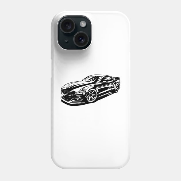 Mustang shelby gt 2015 Phone Case by ASAKDESIGNS