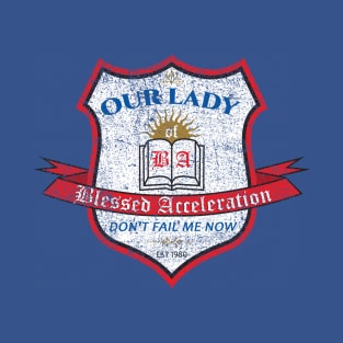 Our Lady of Blessed Acceleration, distressed T-Shirt