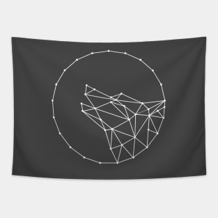 Polygon wolf black series Tapestry