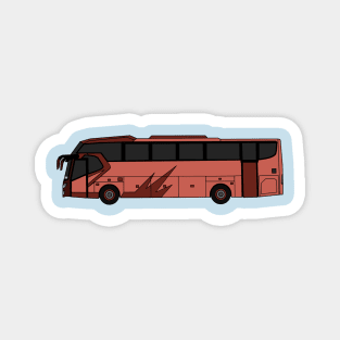 Bus cartoon illustration Magnet