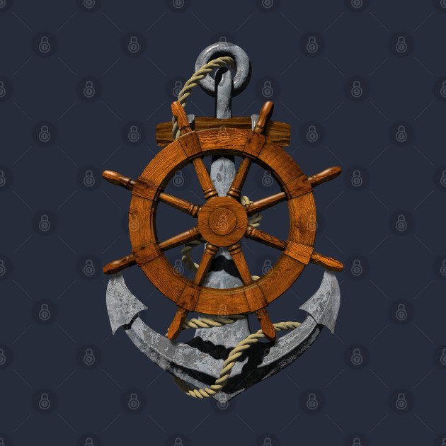 Nautical Anchor Helm Boating by macdonaldcreativestudios