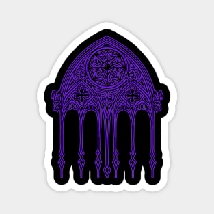 Purple Gothic Cathedral Window Magnet