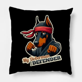 Ninja Doberman Pillow