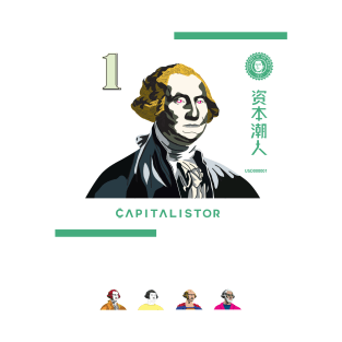 USD000001 - George Washington with Pink Eyes T-Shirt Series 5 T-Shirt