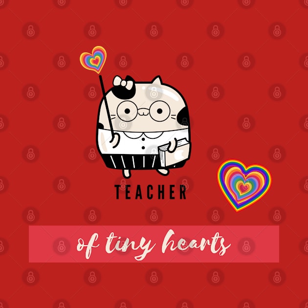 Teacher Of Tiny Hearts - Cute cat by O.M design