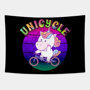 Unicorn On A Bicycle – Unicycle Tapestry