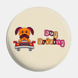 Dog Driving A Car Pin