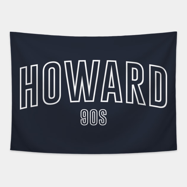 HOWARD 70s WHITE Tapestry by Aspita