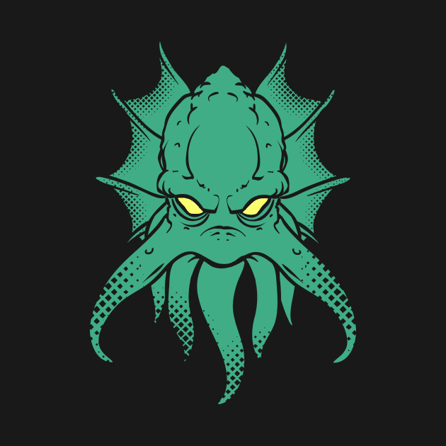 Squid Monster Illustration // Cartoon Sea Monster by SLAG_Creative