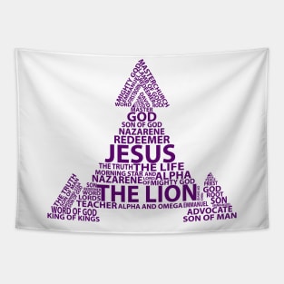 Jesus Embodied: Geometric Trinity Tee Tapestry