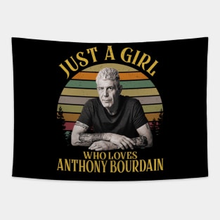 Just A Girl Who Loves Anthony Chef Tapestry