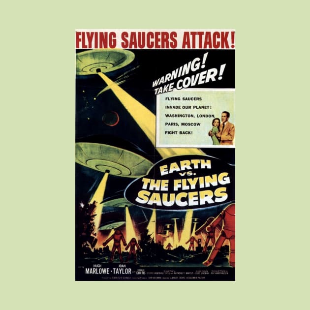 Classic Science Fiction Movie Poster - Earth vs Flying Saucers by Starbase79