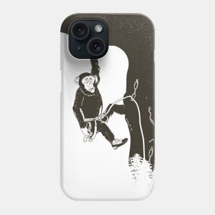 Chimpanzee rock climbing Phone Case