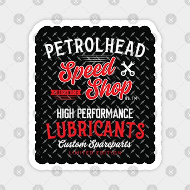 Gas Garage Speed Shop Magnet by bert englefield 