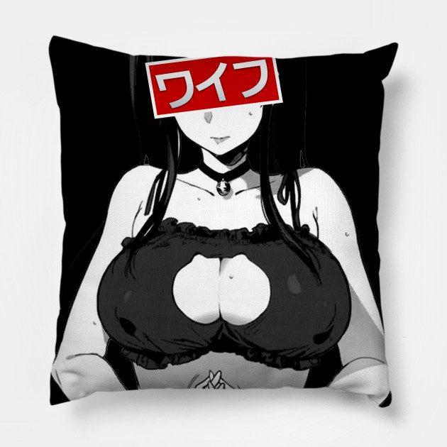 waifu material lewd ecchi neko bikini cosplay busty anime girl waifu material hentai lewd anime pillow teepublic au teepublic