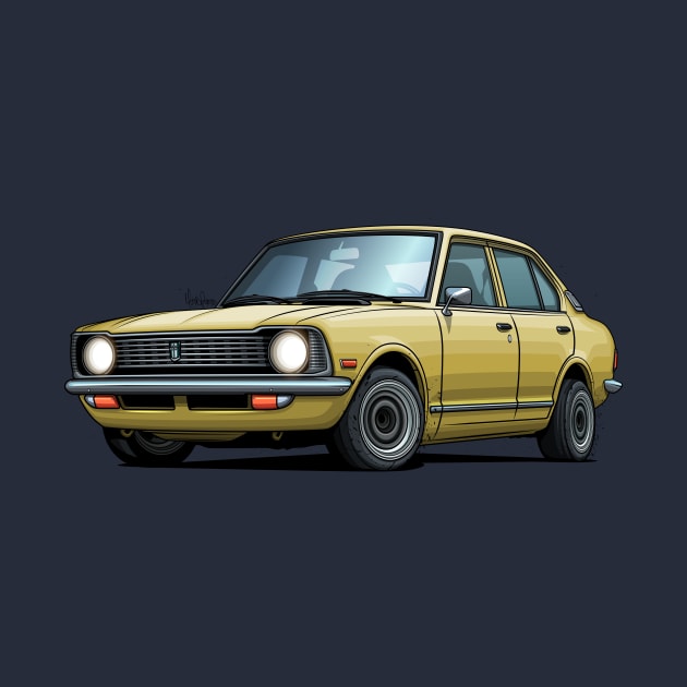 Toyota Corolla KE20 - Yellow by Mario Ramos Rally Art