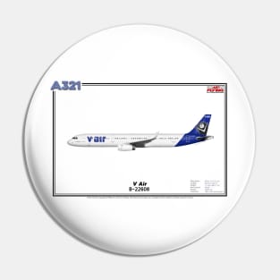 Airbus A321 - V Air (Art Print) Pin