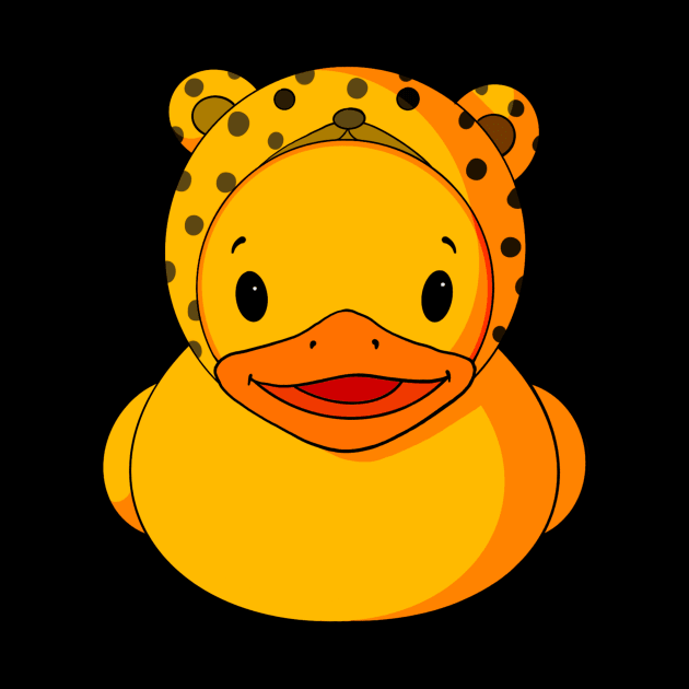 Leopard Hat Rubber Duck by Alisha Ober Designs