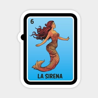 Mexican Lottery La Sirena  "The Mermaid" Game of Mexico Loteria Design Magnet