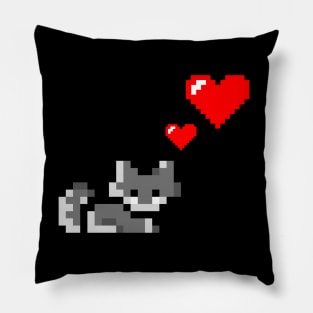 Cute cat with hearts | Cat lover shirt Pillow