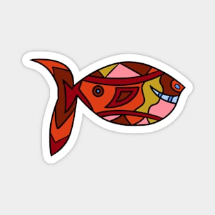 Tribal Smiley Fish Magnet