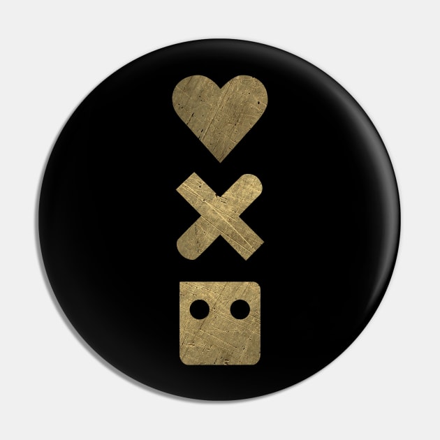 Love Death Robots Inspired Gold Edition Vertical Pin by teresacold