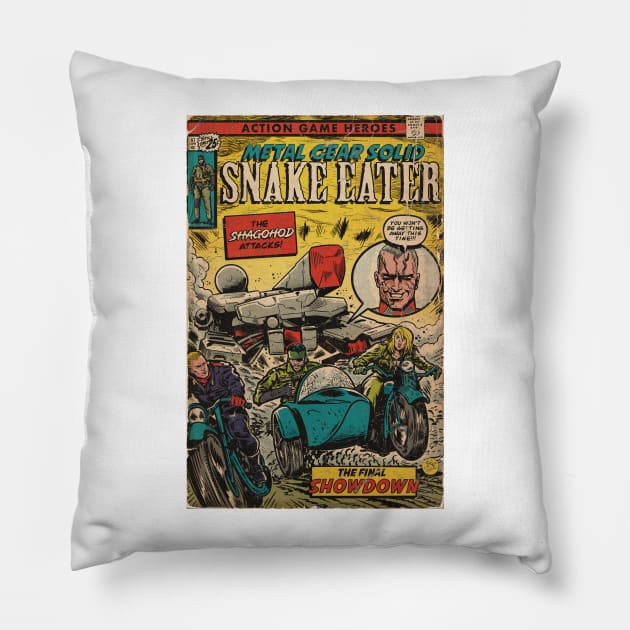 Meta Gear Solid 3 - Snake Eater fan art comic book cover Pillow by MarkScicluna