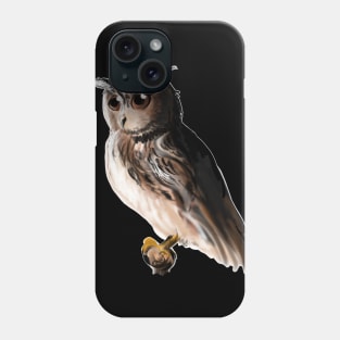 Digital owl drawing - nature inspired art and designs Phone Case