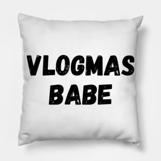 Vlogmas Babe Perfect Gift for YouTubers and Influencers on Christmas Pillow