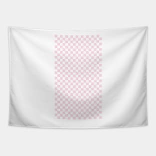 retro light pink gingham pattern Tapestry