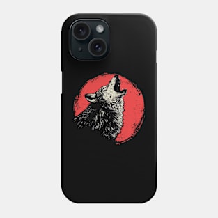 Howling at the moon Phone Case