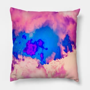 Purple Pink Fluffy Clouds Pillow