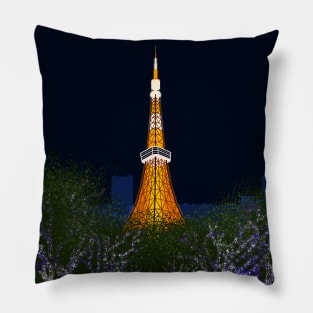 Tokyo Tower (Night) Pillow