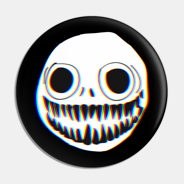 Scary Skull Face Pin by Digital GraphX