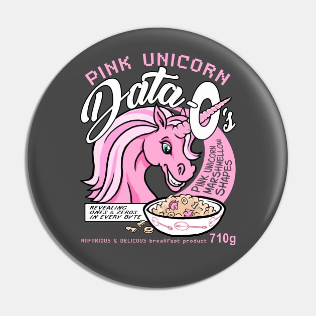 Pink Data Unicorn Pin by chadsuniverse