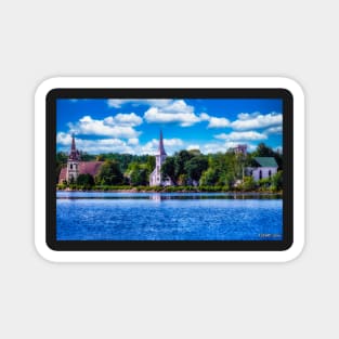 The Three Famous Mahone Bay Churches Magnet