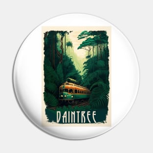 Daintree Rainforest Australia Vintage Travel Art Poster Pin