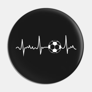 Soccer / Football Heartbeat Pin