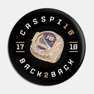 Omri Casspi 18 Back 2 Back Championship Ring 2017-18 Pin