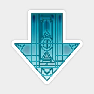 Teal Geometric Arrow Magnet